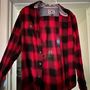 Red and Black Plaid Men's Shirt